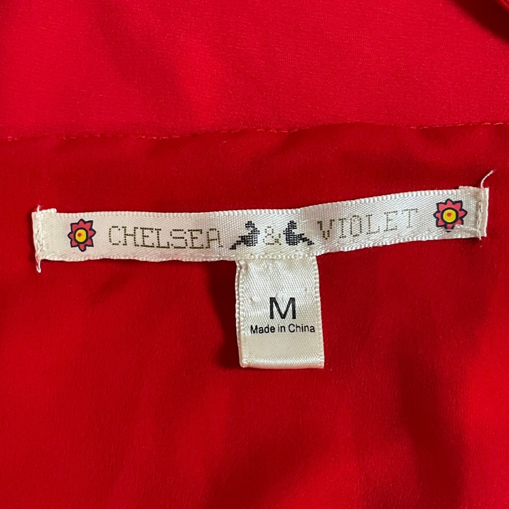 Chelsea & Violet Red Sequin Dress Womens Sz‎ M Spaghetti Strap Party Cocktail - Picture 3 of 13